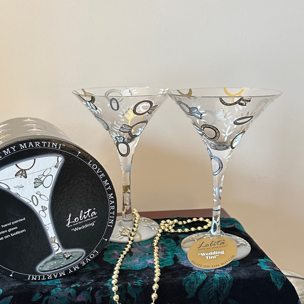 💍💍💍 New! Lolita Wedding Martini Glasses - pair (2)
